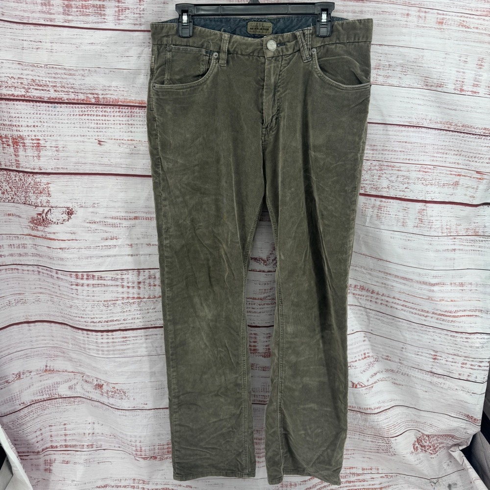 Tommy Bahama Corduroy Pants Mens 33x32 Olive Taupe Straight Leg Jeans Casual